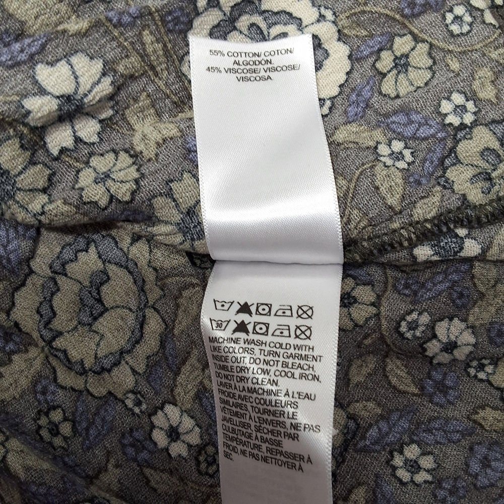 Lucky Brand Floral Top Long Sleeve Size XL . - Picture 9 of 9